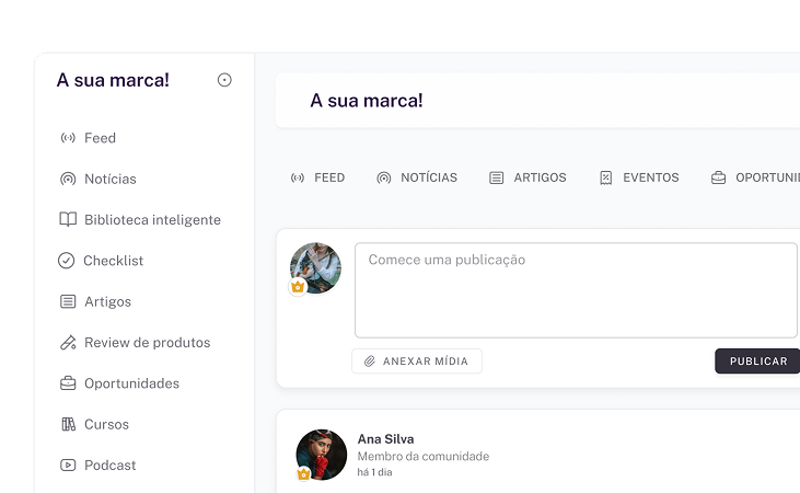 Plataforma whitelabel com identidade visual personalizada