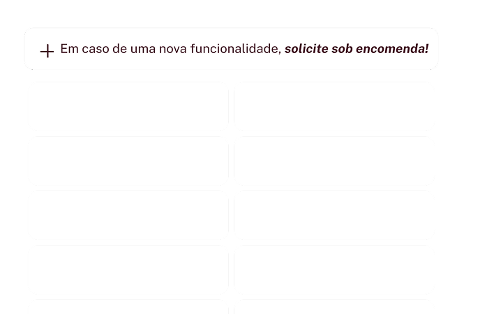 Variedade de funcionalidades disponíveis