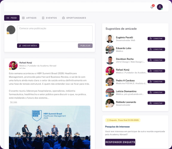 Prévia de Feed colaborativo na Collaab